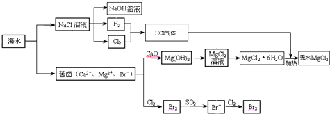 如圖是海水化學(xué)資源綜合利用的部分流程圖